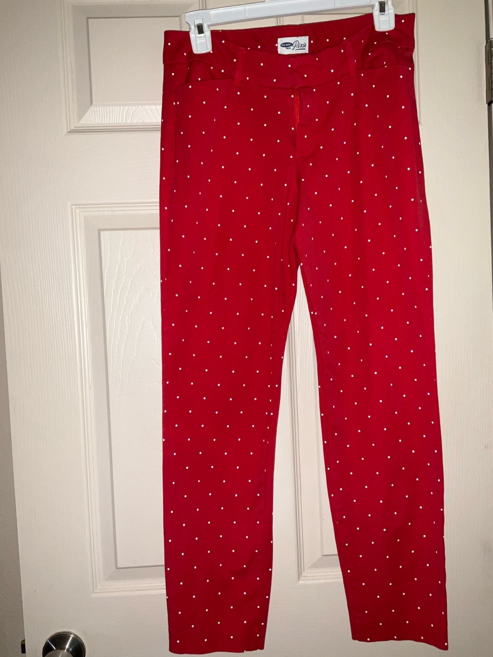 Old Navy Red White Polka Dot Cotton Retro Pinup Rockabilly Style Pants
